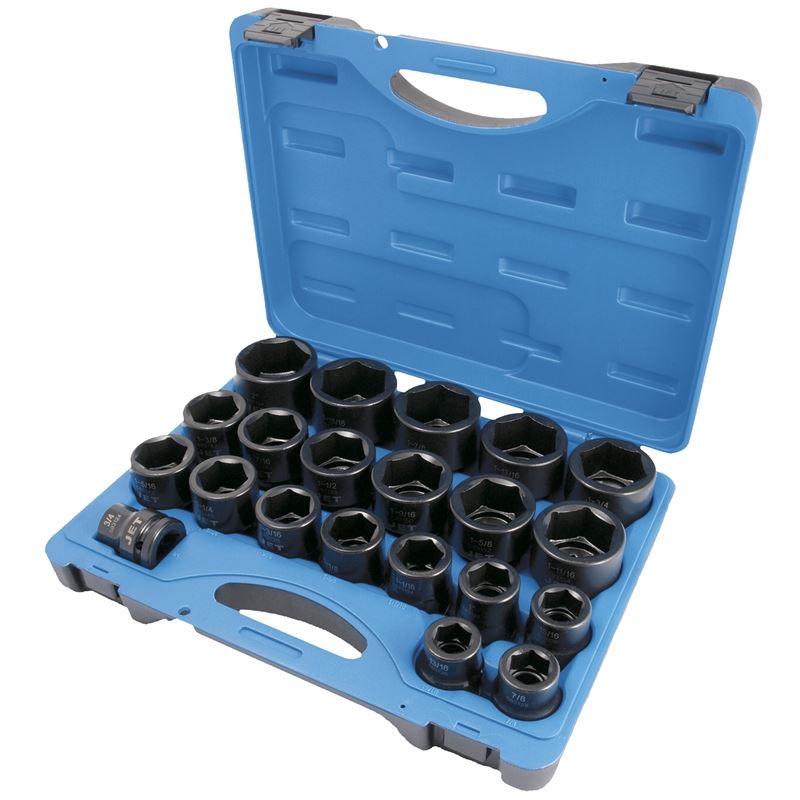 Jet 610409 21 Pc 3/4 Dr S.a.e. Impact Socket Set - 6 Point