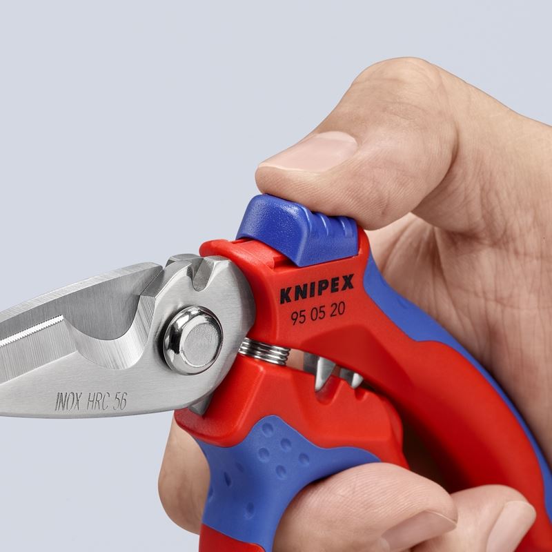 KNIPEX 95 05 20 US  6- 1/4in Angled Electricians' Shears