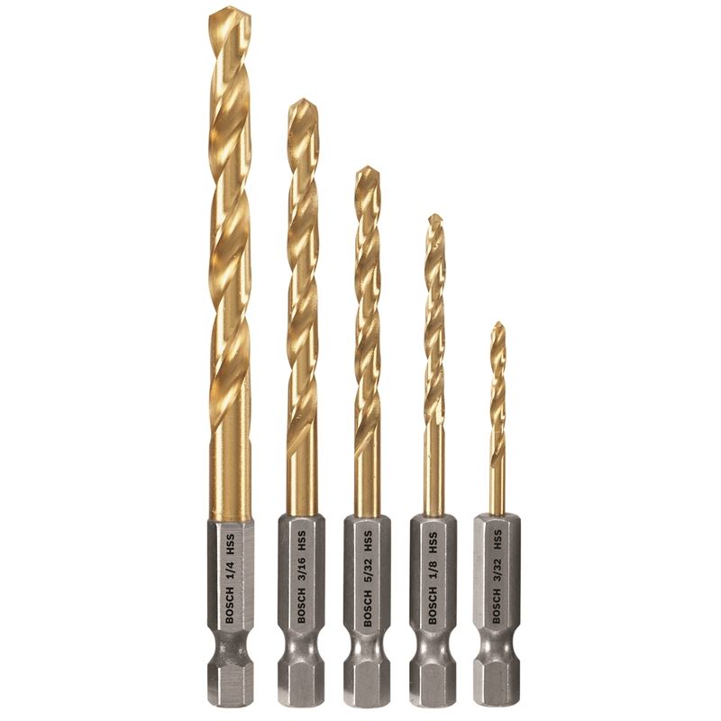 Bosch | TI5IM 5 Pc. Impact Tough Titanium Drill Bit Set