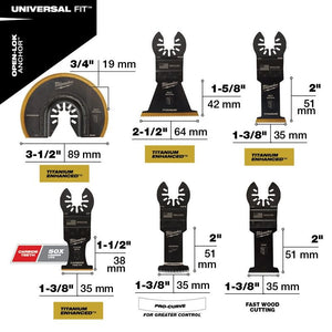 Milwaukee 49-10-9113 OPEN-LOK 9pc Multi-Tool Blade Kit