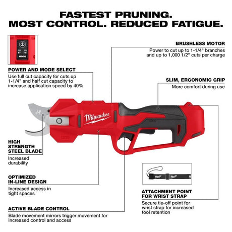 Milwaukee 2534-20 M12 BRUSHLESS PRUNING SHEARS BT