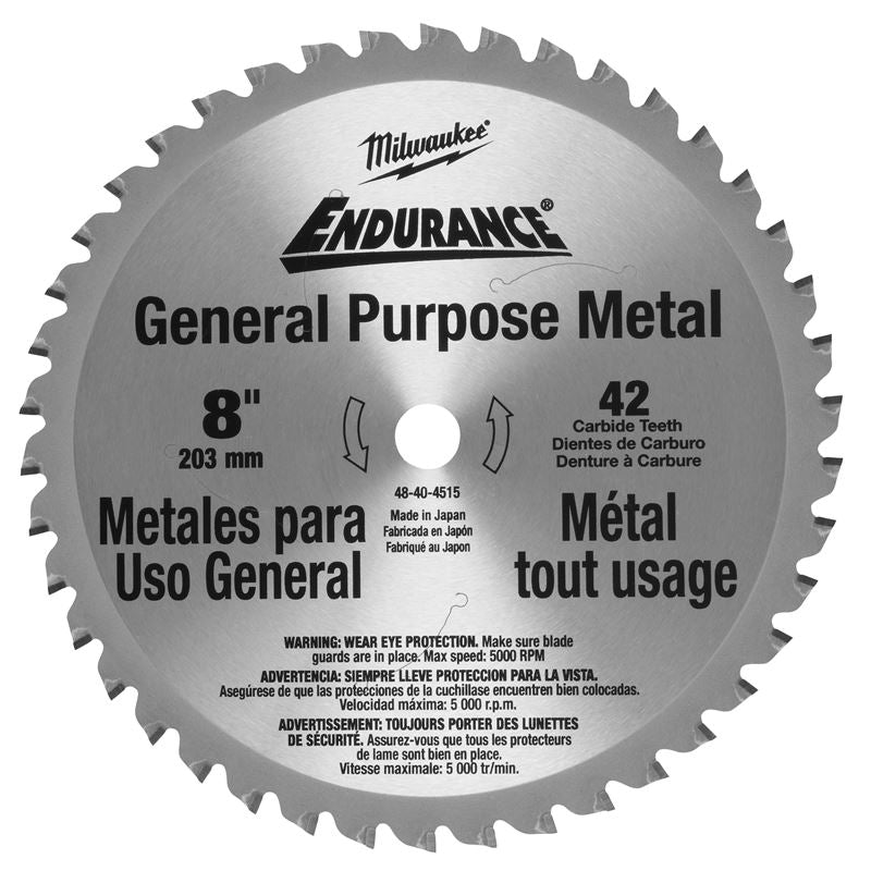 48-40-4515 8 in. 42 Tooth Dry Cut Cermet Tipped Circular Saw Blade