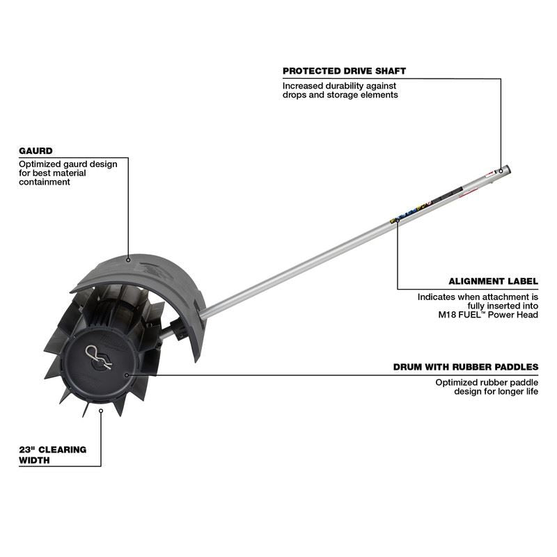 Milwaukee 49-16-2740 M18 FUEL QUIK-LOK Rubber Broom Attachment