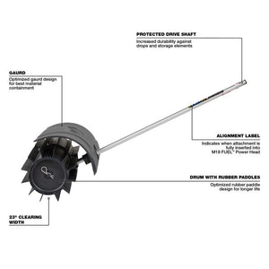 Milwaukee 49-16-2740 M18 FUEL QUIK-LOK Rubber Broom Attachment