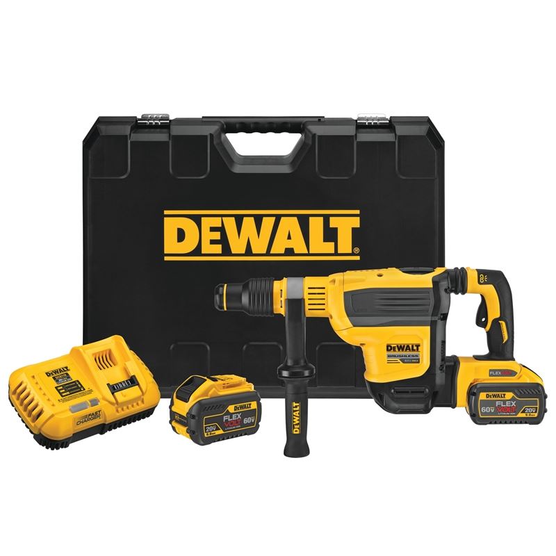 DEWALT DCH614X2 60V MAX 1-3/4 IN. SDS MAX BRUSHLESS COMBINATION ROTARY HAMMER KIT