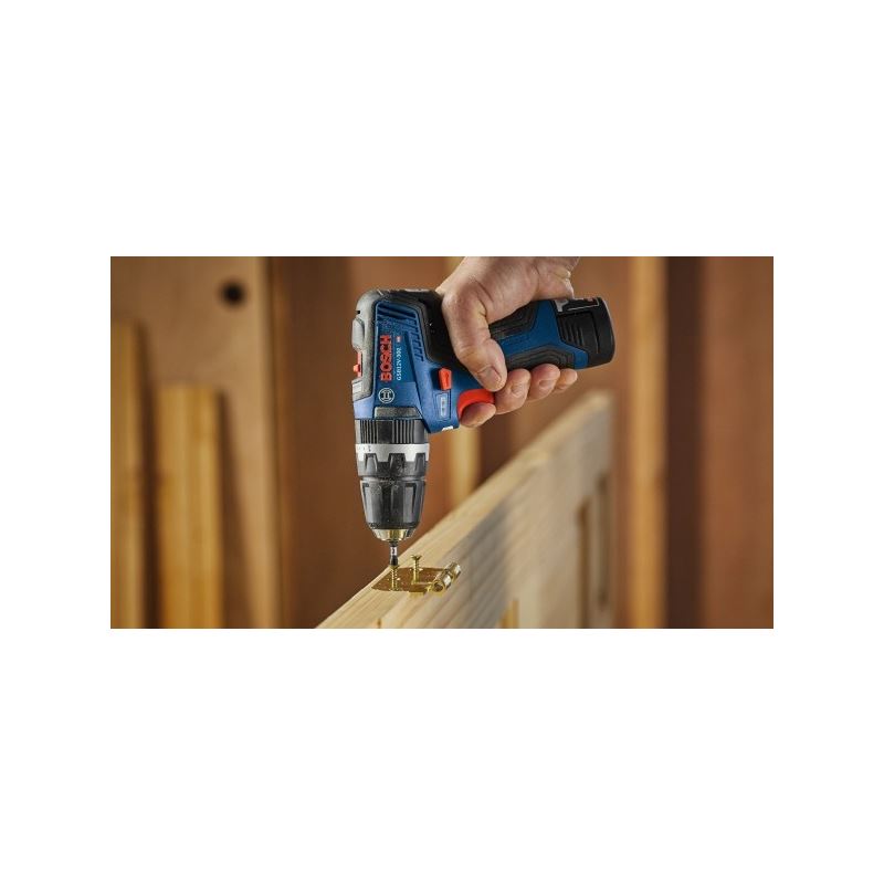 Bosch GSB12V-300B22 12V Max Brushless 3/8 In. Hammer Drill/Driver Kit with (2) 2.0 Ah Batteries