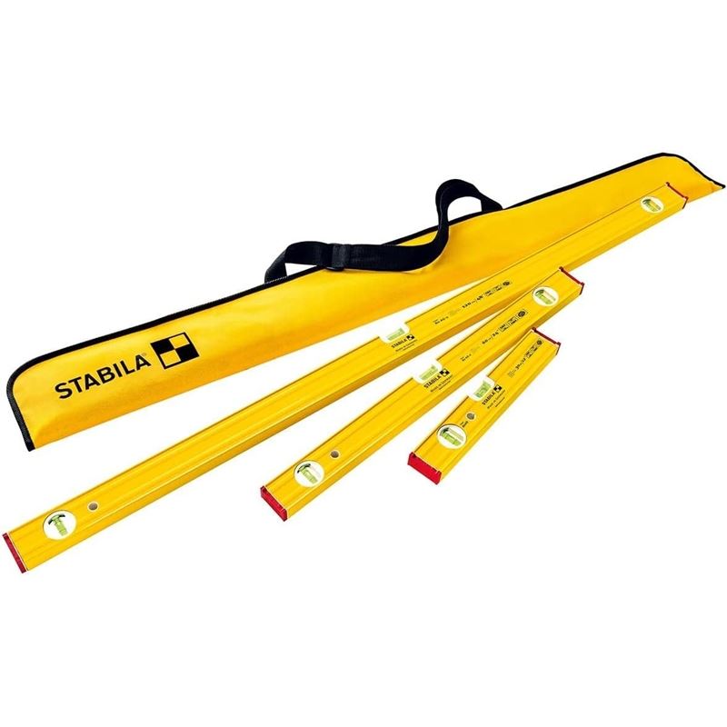 STABILA 29940 Level Set - PRO SET 80 ASM Spirit Levels (12in, 24in, 48in)