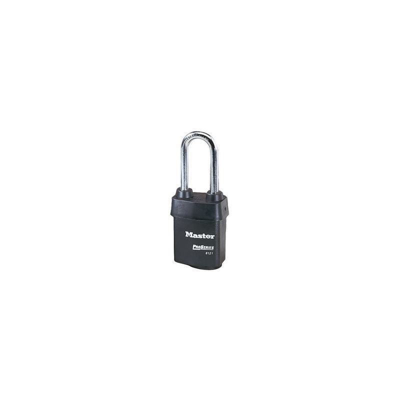 Master Lock Model No. 6121KALJ, 2-1/8in (54mm) Wide ProSeries Weather Tough Laminated Steel Rekeyable Pin Tumbler Padlock with 2-1/2in (64mm) Shackle,