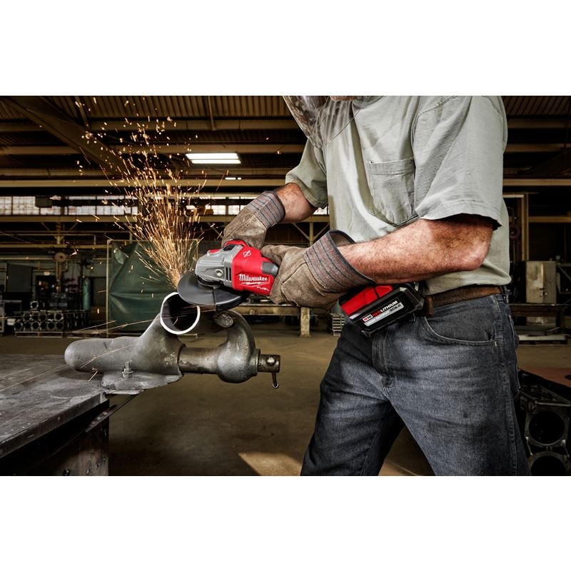 2981-20 M18 FUEL 18 Volt Lithium-Ion Brushless Cordless 4-1/2 in.-6 in. Lock-On Braking Grinder with Slide Switch  - Tool Only