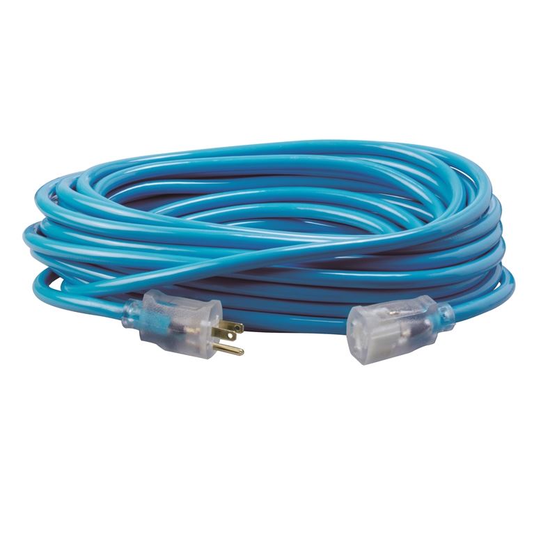 2578SW000H 12/3 Heavy-Duty 15-Amp SJTW High Visibility General Purpose Extension Cord with Lighted End, 50'