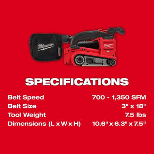 Milwaukee 2832-20 M18 Fuel Belt Sander