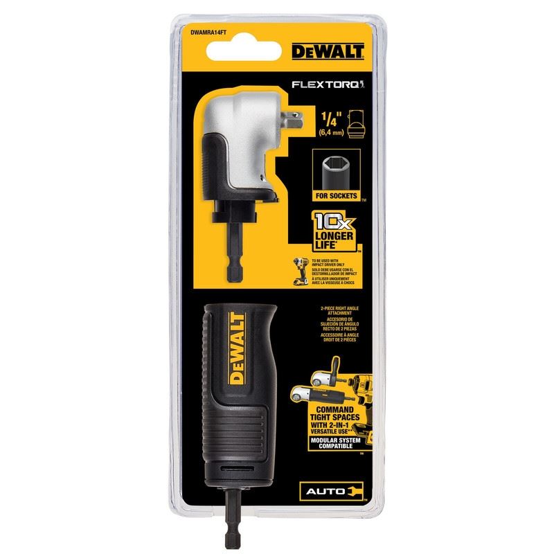 DEWALT DWAMRA14FT  FLEXTORQ 1/4in Square Drive Modular Right Angle Attachment