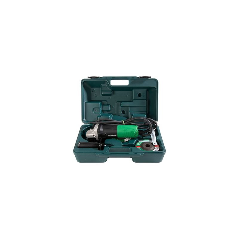 metabo HPT G12SR4M 4-1/2 Inch 6.2 Amp Slide Switch Angle Grinder Kit w/ 5 Abrasive Wheels