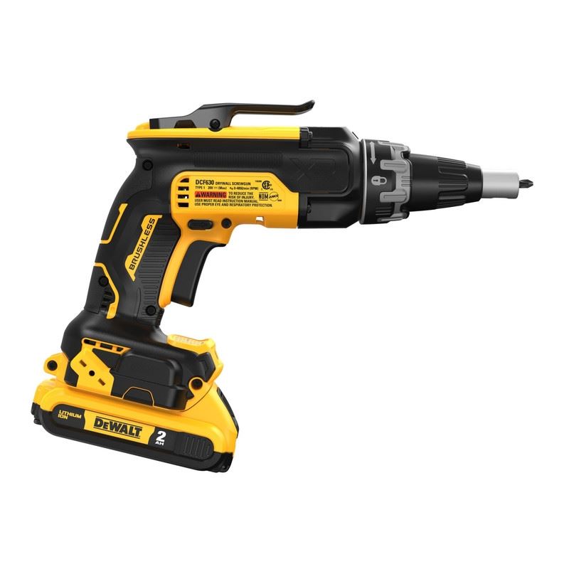 DEWALT DCF630D2 20V MAX XR Brushless Drywall Screwgun Kit (2.0Ah)