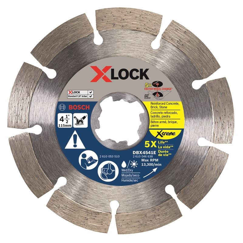 Bosch DBX4541E 4-1/2 In. X-LOCK Xtreme Segmented Diamond Blade