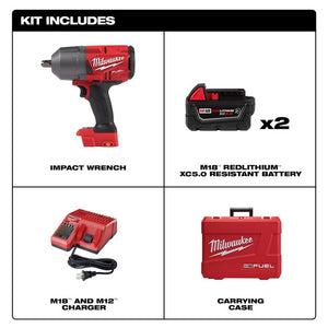 Milwaukee 2766-22R M18 FUEL High Torque 1/2in Impact Wrench with Pin Detent Kit