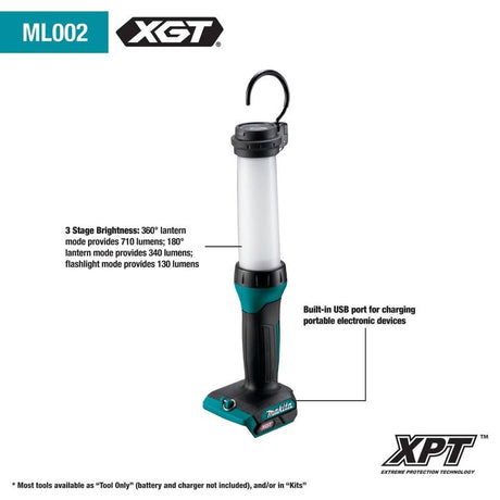 Makita ML002G 40V MAX XGT 710 Lumen LED Worklight