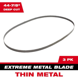 Milwaukee 48-39-0611 44-7/8 in. 12/14 TPI Deep Cut Portable Extreme Thin Metal Cutting Band Saw Blade - 3 Pack