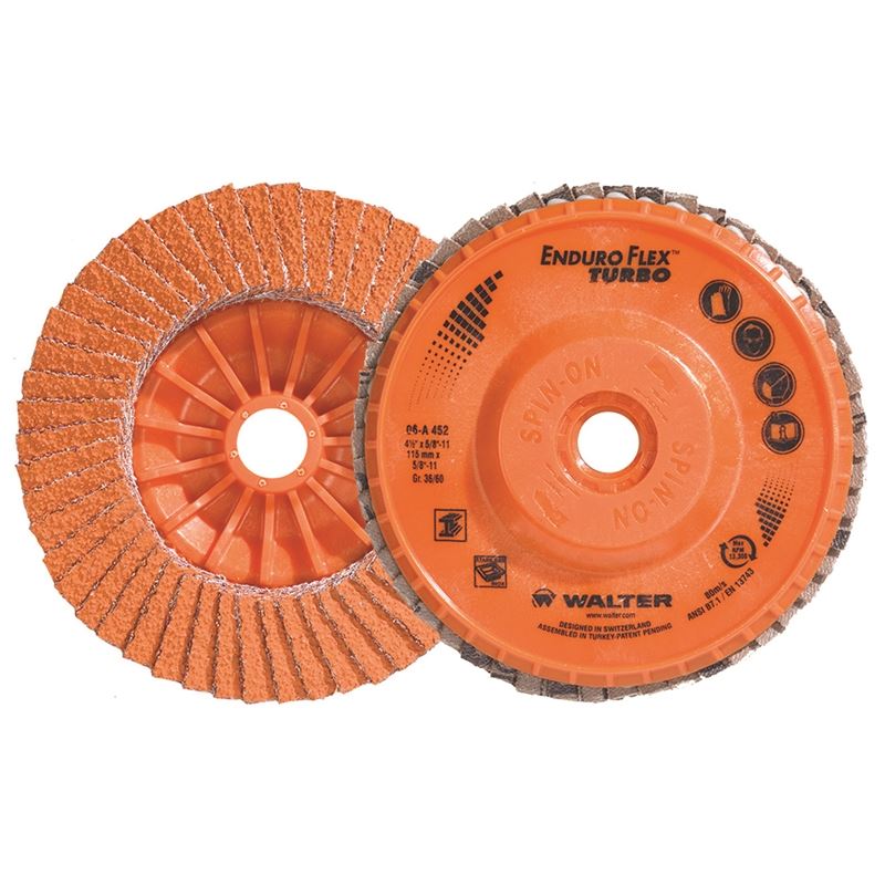 WALTER 06A452 ENDURO-FLEX Turbo Blending Disc 4-1/2in  X  5/8in-11 GR36/60