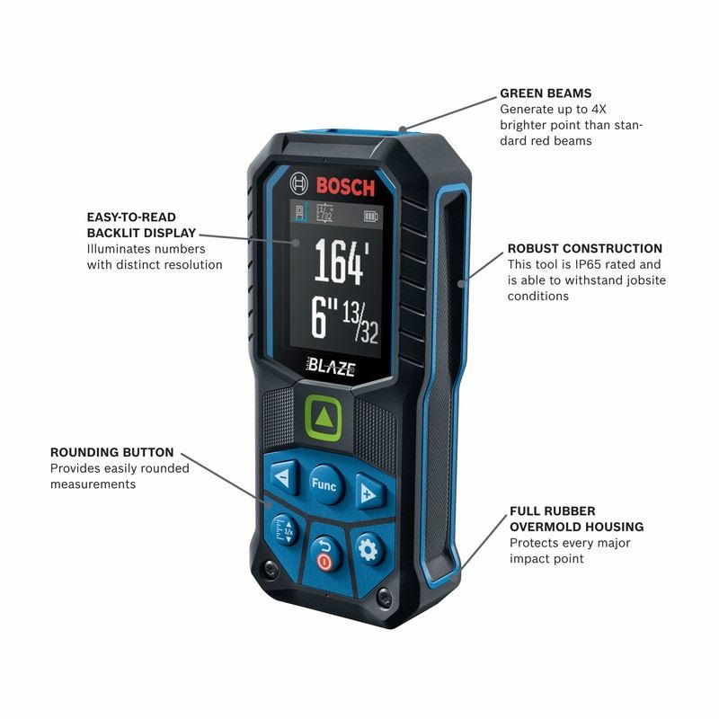 Bosch GLM165-25G Green-Beam 165 Ft. Laser Measure