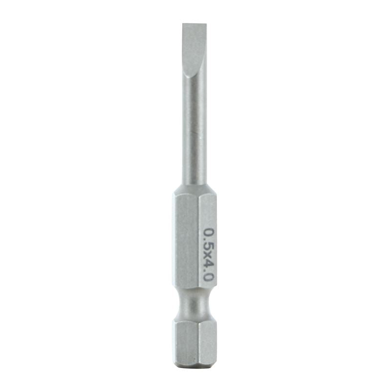 Wiha Slotted Power Bit 4.0 x .5 x 50mm Pack of 10 Bits