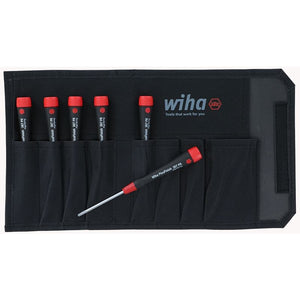 Wiha PicoFinish Precision MagicSpring Torx Screwdriver 6 Piece Set in Canvas Pouch