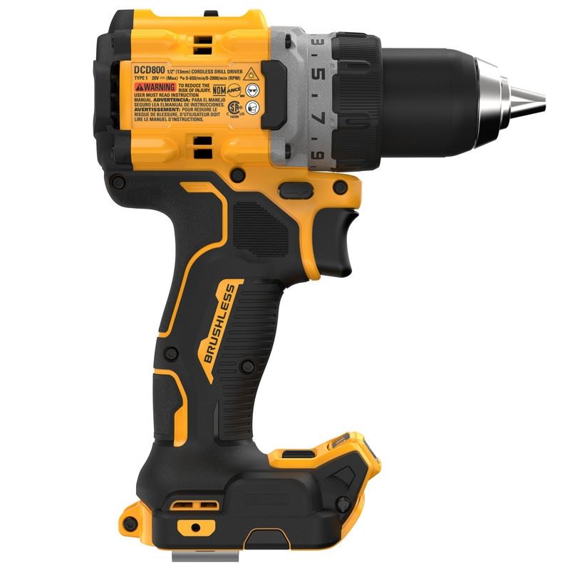 DEWALT DCD800B 20V MAX XR Brushless Cordless 1/2 in. Drill/Driver (Tool Only)