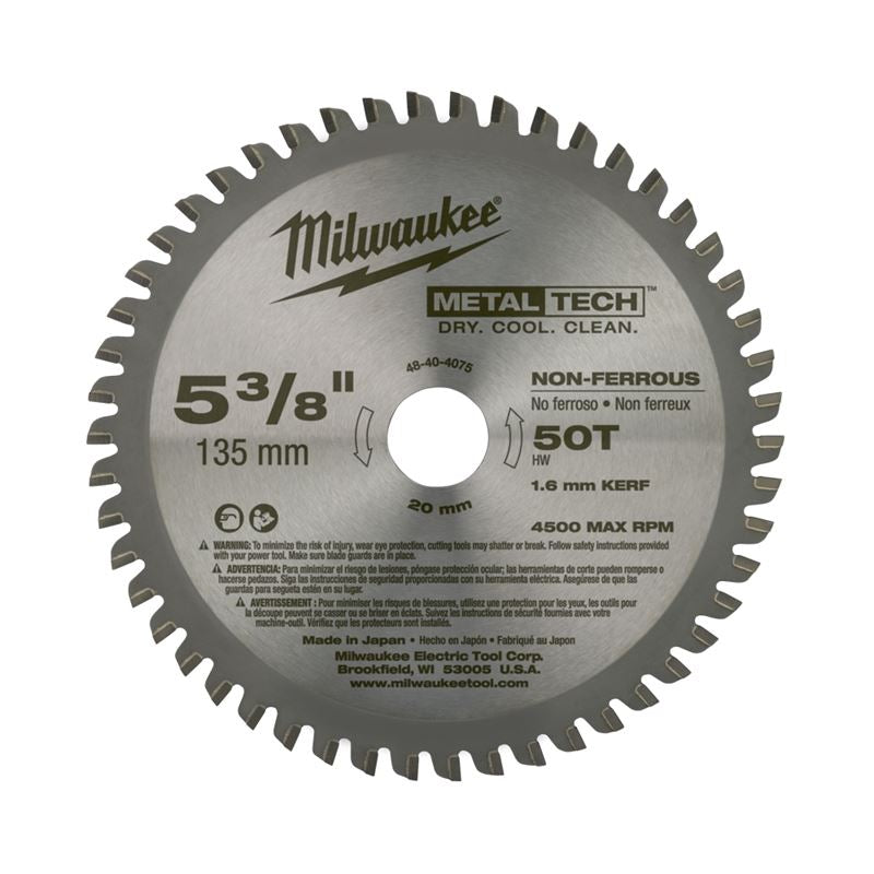 48-40-4075 5-3/8 in. 50 Tooth Non-Ferrous Metal Circular Saw Blade