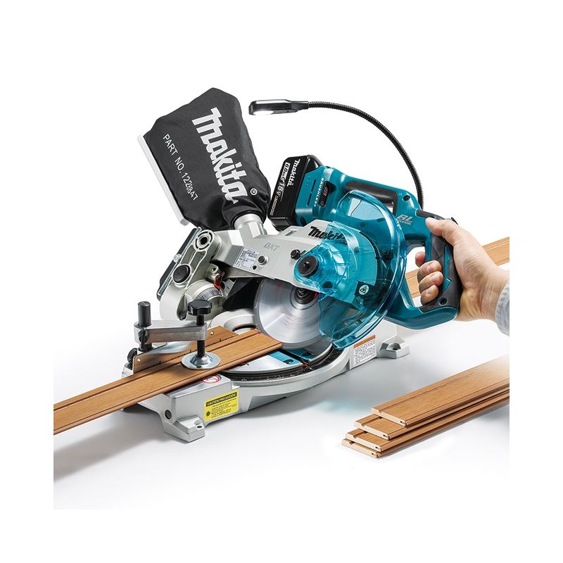 Makita 6-1/2" Cordless Dual Compound Mitre Saw with Brushless Motor