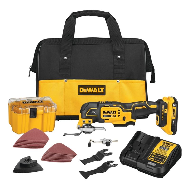 DEWALT DCS356D1 20V MAX* XR Brushless Cordless 3-Speed  Oscillating Multi-Tool Kit (2.0 Ah Battery)