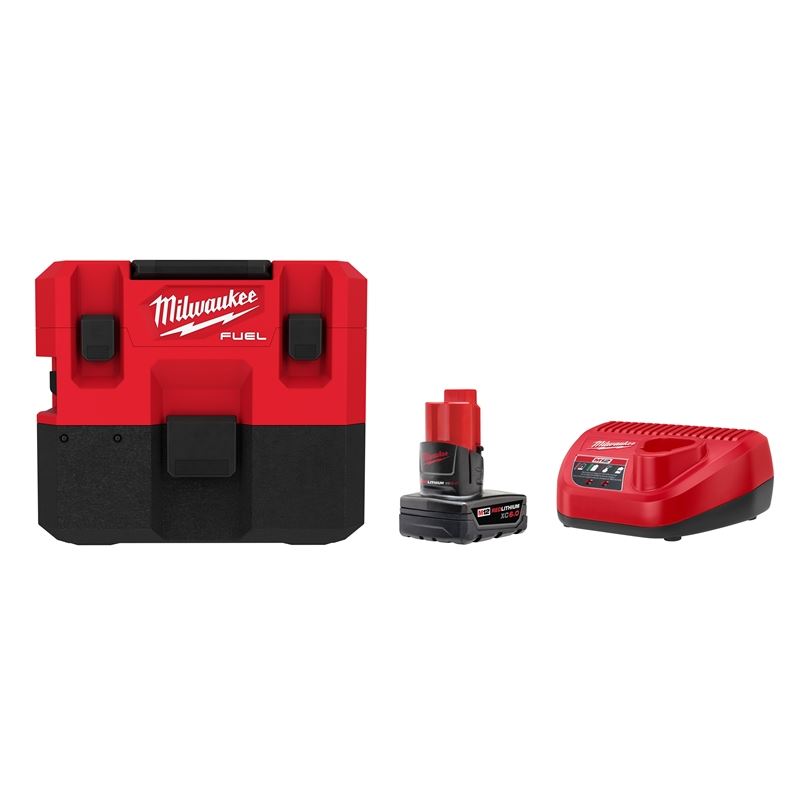 Milwaukee 0960-21M12 FUEL 1.6 Gallon Wet/Dry Vacuum Kit