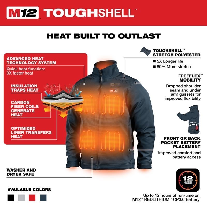 Milwaukee 204BL-21 M12 Heated TOUGHSHELL Jacket - Blue