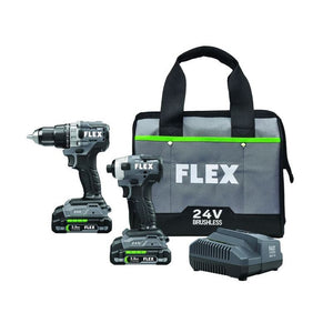 FLEX FXM201-2A 24V Brushless Drill Driver and Impact Driver Kit