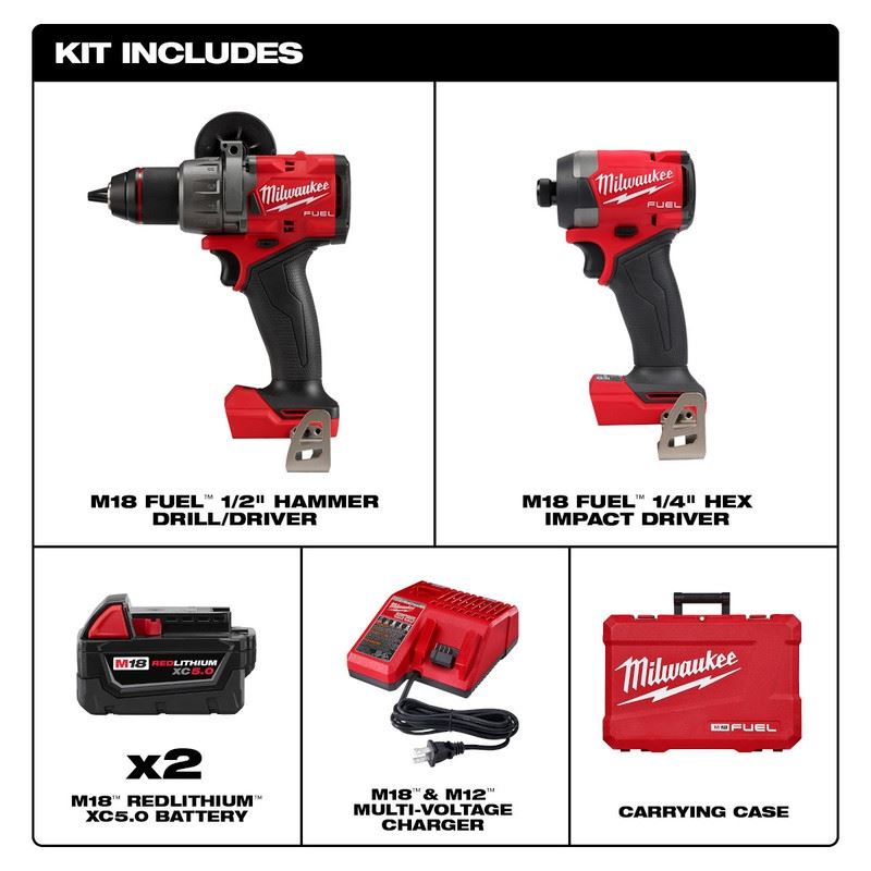 Milwaukee 3697-22 M18 FUEL 2-Tool Combo Kit