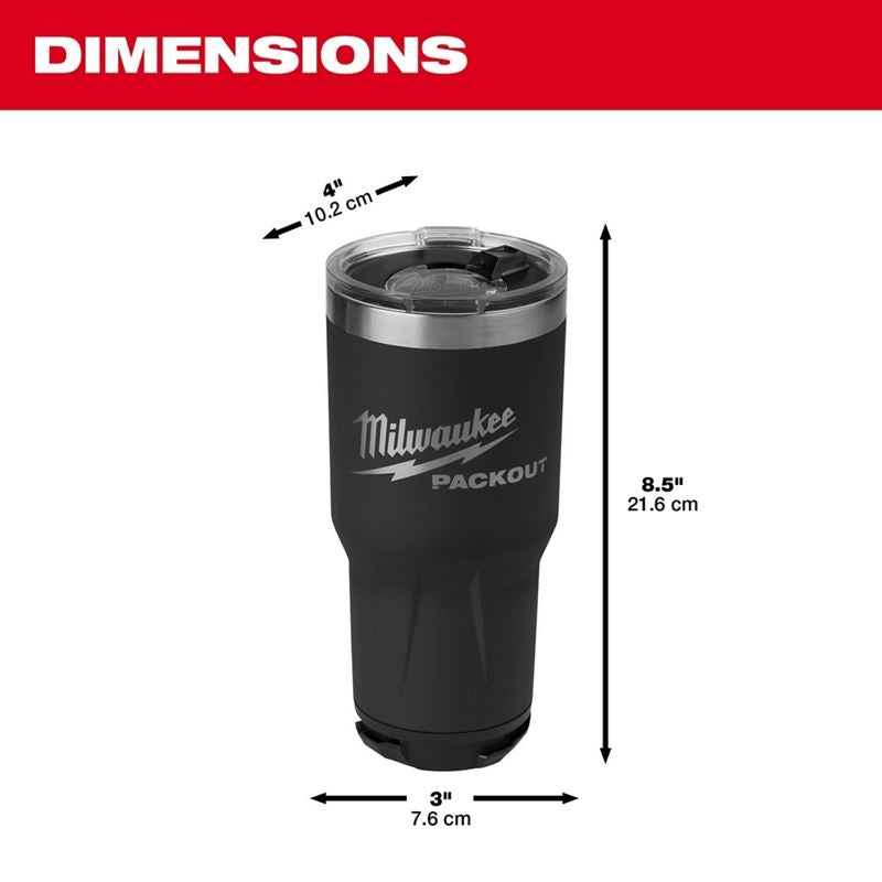 Milwaukee 48-22-8393B PACKOUT 30oz Tumbler - Black