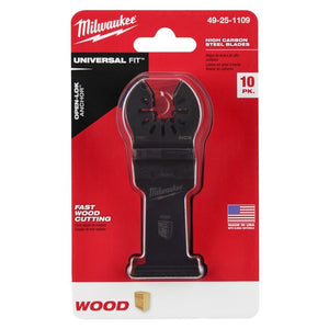 Milwaukee 49-25-1109 OPEN-LOK 1-3/8 in Hcs Wood Blades 10 Pk