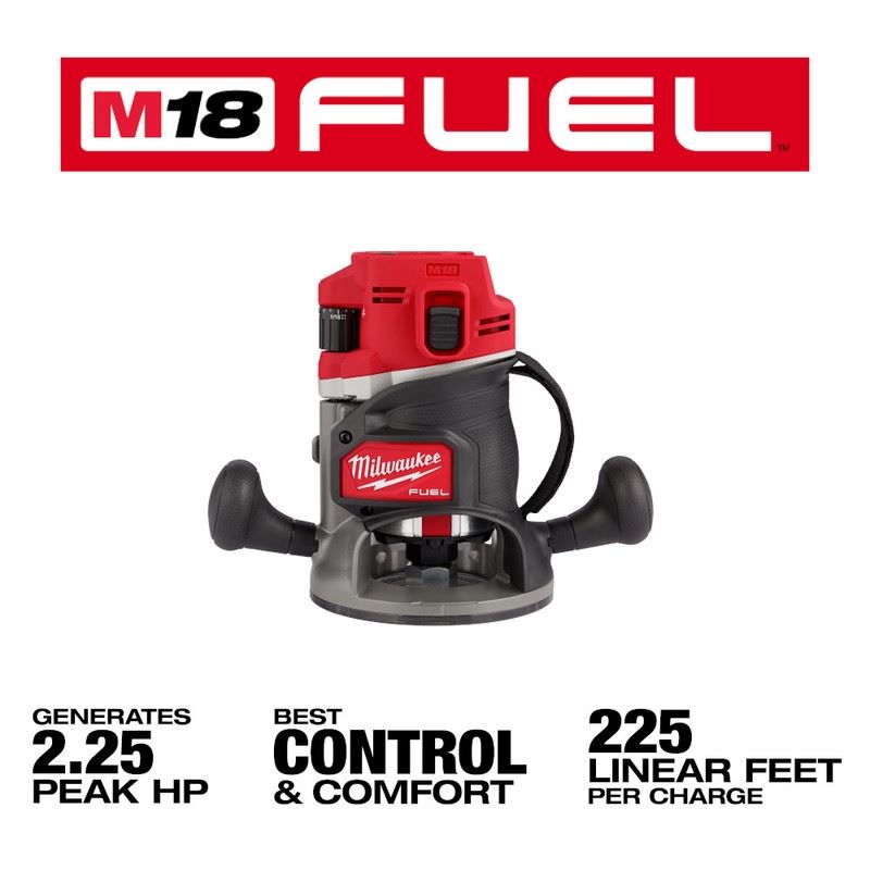 Milwaukee 2838-20 M18 FUEL 18 Volt Lithium-Ion Brushless Cordless 1/2in Router - Tool Only