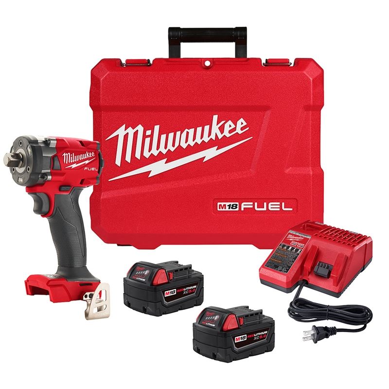 2855-22 M18 FUEL 18 Volt Lithium-Ion Brushless Cordless 1/2 Compact Impact Wrench with Friction Ring Kit