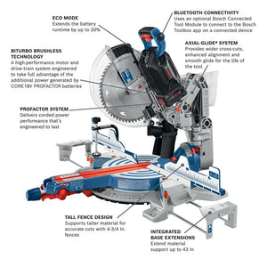 BOSCH GCM18V-12GDCN14 BOSCH 18V 12 IN. MITRE SAW KIT