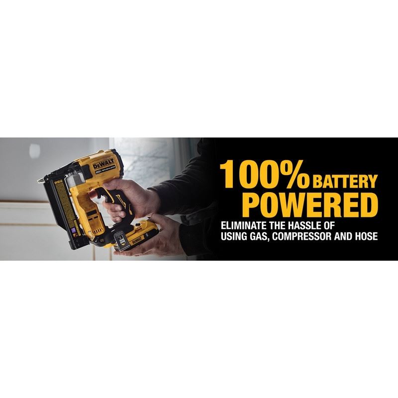 DEWALT DCN623D1 20V MAX XR, 23 GAUGE PIN NAILER - (2.0AH) W/ 1 BATTERY AND BAG