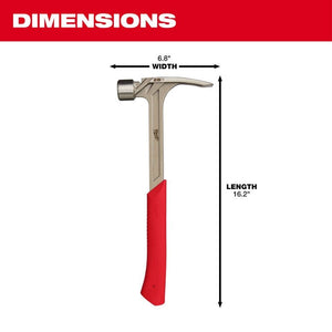 Milwaukee 48-22-9029 28oz Milled Face Framing Hammer