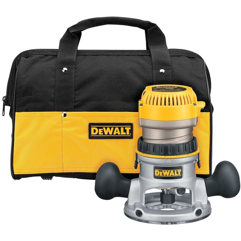 DEWALT DW618K 2-1/4 HP (maximum motor HP) EVS Fixed Base Router Kit with Soft Start