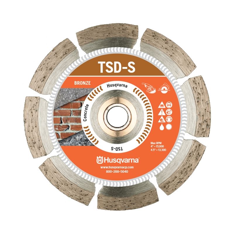 Husqvarna 542761409 4.5 in TSD-S Dri Disc Segmenged Diamond Blade