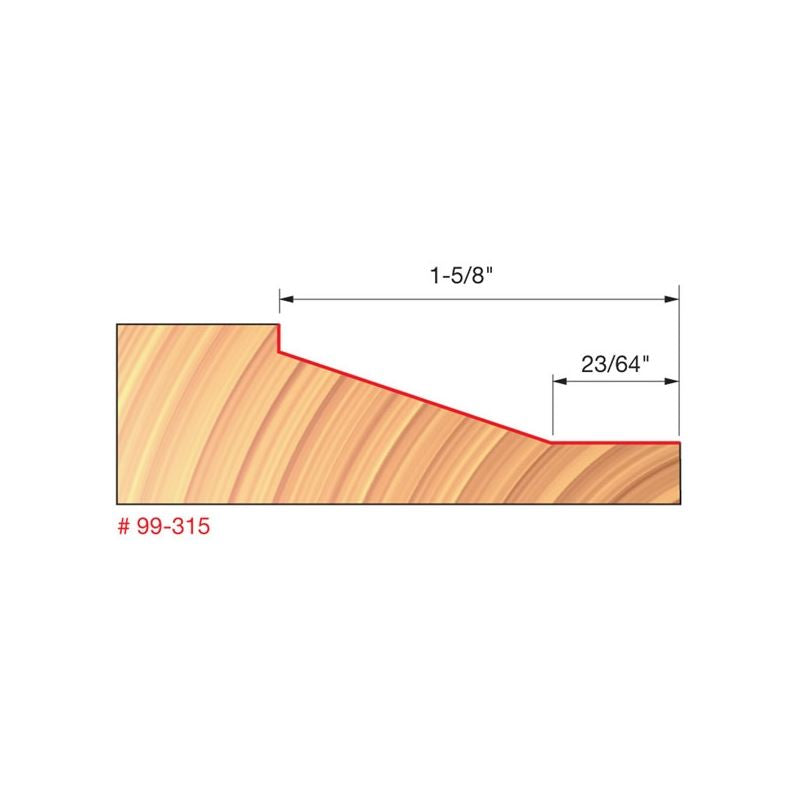 Freud | 99-315 1-1/2 (Dia.) Vertical Raised Panel Bit