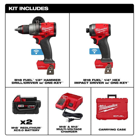 Milwaukee 3696-22 M18 FUEL 2-Tool Combo Kit w/ ONE-KEY