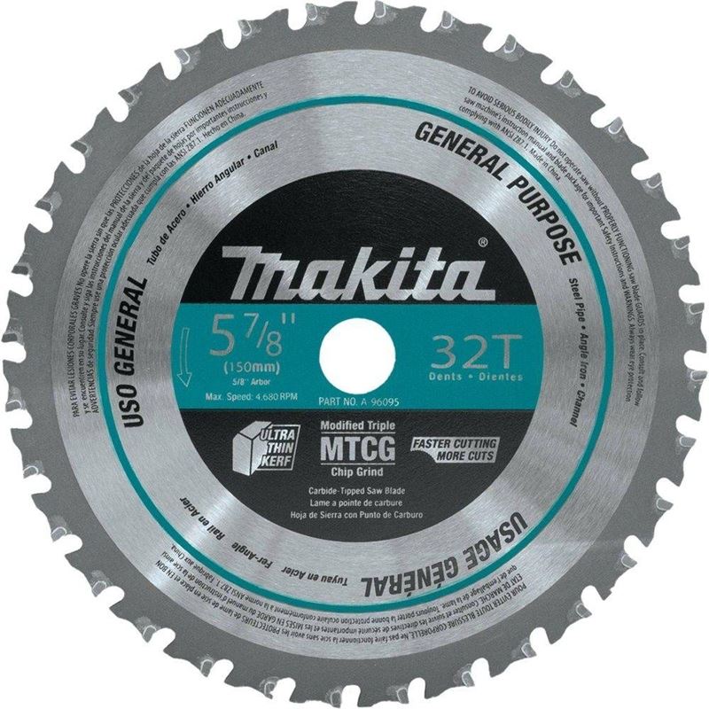 Makita A-96095 5-7/8in 32CT 5/8in Cordless Circular Saw Blade