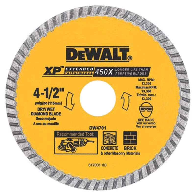 DEWALT | DW4701 4-1/2" XP Turbo Diamond Blade