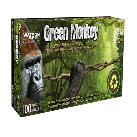 Watson Green Monkey Biodegradable Gloves - 50prs