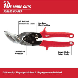 Milwaukee 48-22-4512 Left Cutting Offset Aviation  Snips