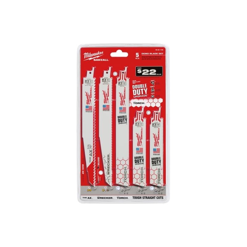 Milwaukee 49-22-1105 5 PC Demolition SAWZALLÂ® Blade Set